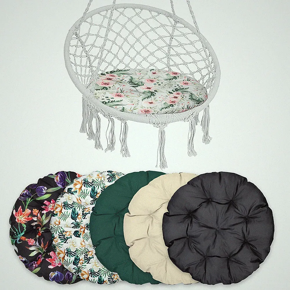 60cm Outdoor Hängesessel Kissen - Stuhlkissen Für Garten & Rattanmöbel Rund
