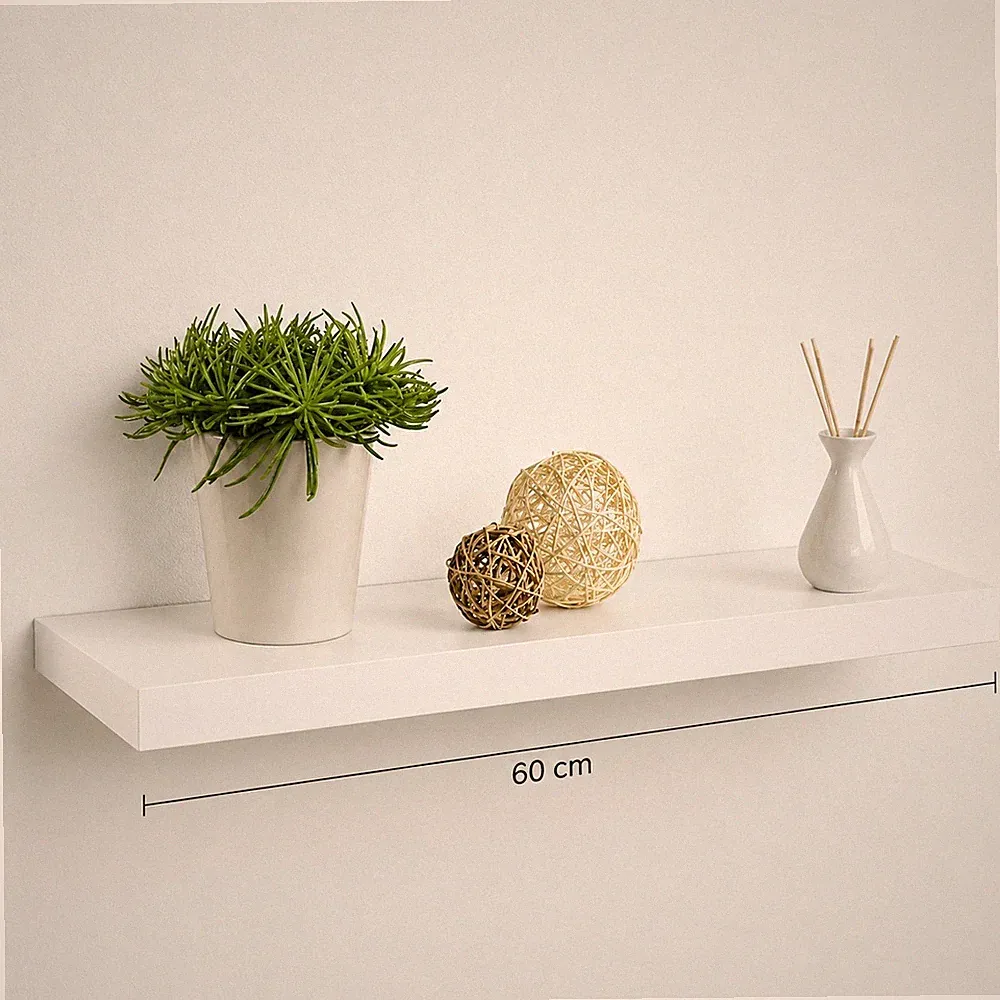 60cm WOLTU Hochglanz Schweberegal Aufbewahrung Vitrine Wandmontage