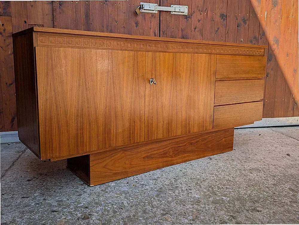 60er Nussbaum Sideboard Vintage Kommode Retro Danish Anrichte Mid Century Modern