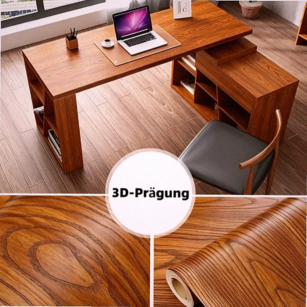 60x500cm Selbstklebende Folie Klebefolie Möbel Küche Holz Optik Eiche rustikal
