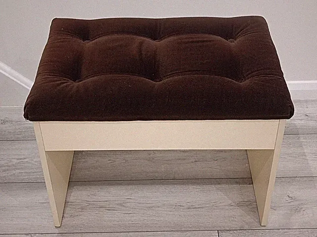 70er Jahre Vintage Waschtisch Schminktisch Hocker Stuhl Klaviersitz