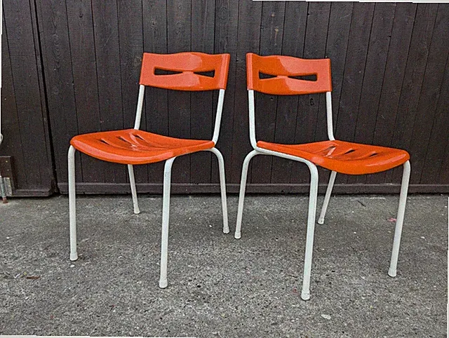 70s Gartenstuhl Vintage Eisdiele Cafe Stuhl Stapelstuhl 70er Space Age 1/20