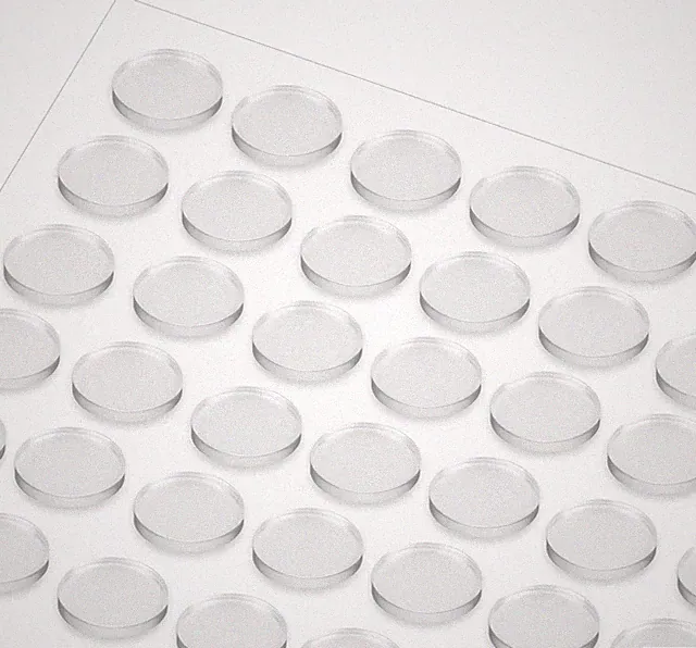 72 Stück Gumminoppen für Glasplatten 15 * 2mm Gummifüße Selbstklebend, Gum