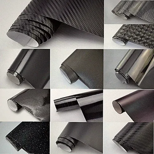 8,5€/m² Auto-Folie SCHWARZ 3D 4D 5D Carbon Folie GLANZ MATT Folie meterware 152
