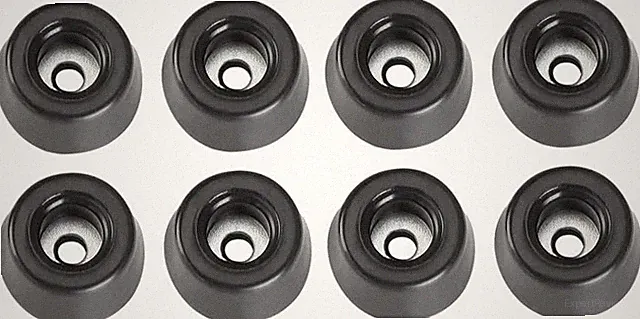 8 Gummifüße 20x9mm Schwarz für Möbel & Koffer