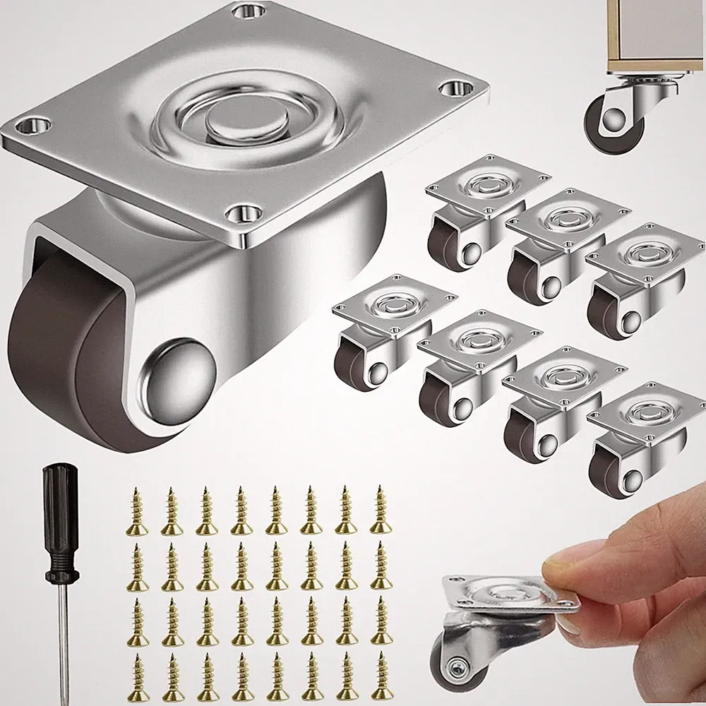 8 Stk Kleine Möbelrollen Lenkrollen 12mm Möbel Rollen 360 Grad Mini Rollen Für M