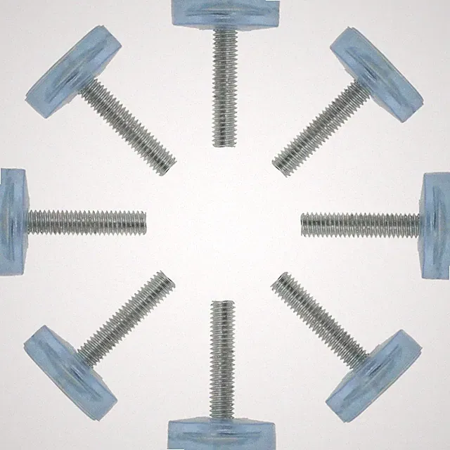 8 Stk. Nivellierfüße Möbelfüße Stellschraube Verstellschraube M6x28x24mm Blau