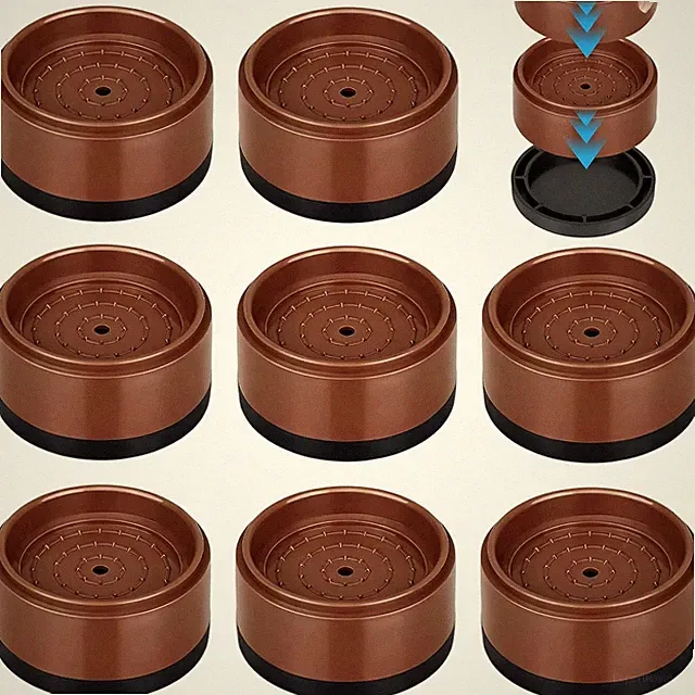 8 Stück Möbelerhöhung Rund, Betterhöhung Innendurchmesser 57 mm, Stapelbar Tisch
