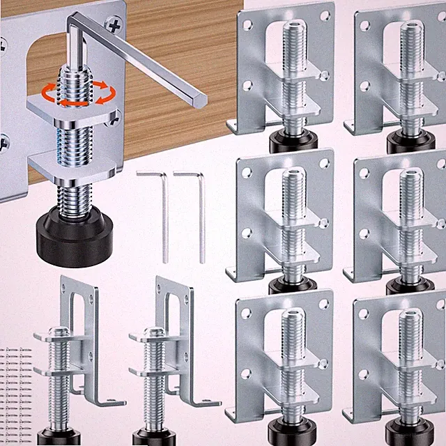 8 Stück Möbelfüße Metall Höhenverstellbar Set, Höhenverstellbare Füsse für Möbel