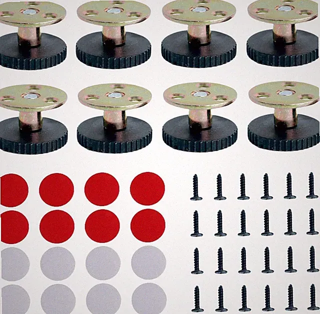 8 Stück Möbelfüße Verstellbar 43-52mm, Anti-Kollisions Verstellbare Möbelfüße, S