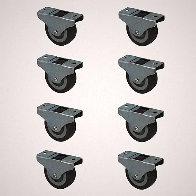 8 x 50 mm Kastenrolle Möbelrolle Kastenbockrolle Bettkastenrolle Rollen