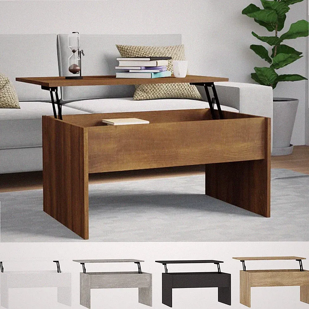 80cm Couchtisch Höhenverstellbar Beistelltisch Sofatisch Kaffeetisch Wohnzimmer