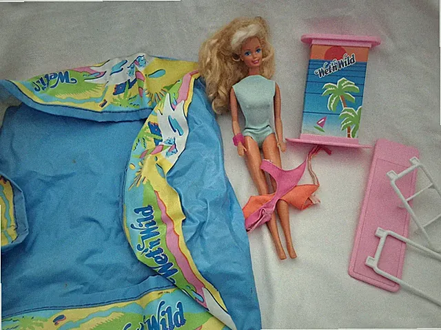 80er ♥ 👗 Barbie 👗♥ Wet n wild #4103 OO Pool Möbel ♥👗 Malibu Badeanzug 👗♥ TLC