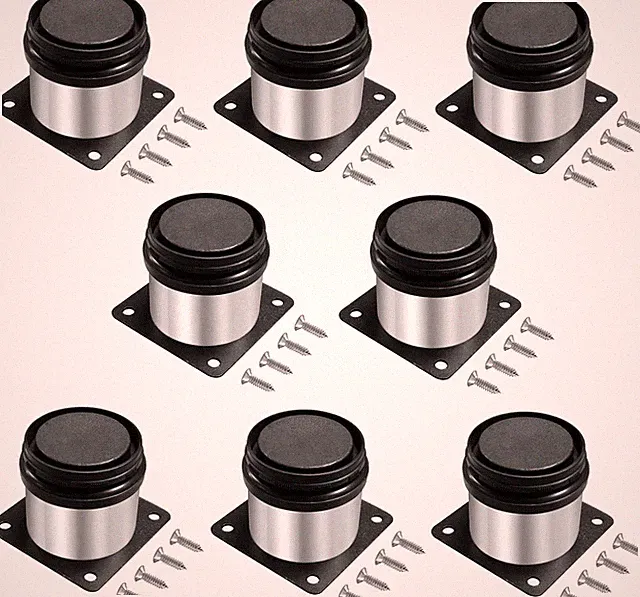 8er Set Verstellbare Möbelfüße aus Metall, 5cm, Höhenverstellbar, Edelstahl