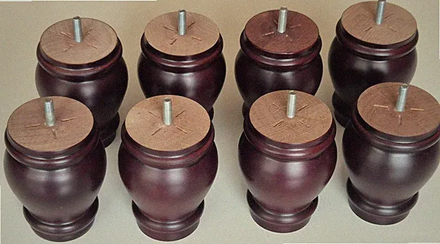 8x Möbelbeine Möbelfüße Kommodenbeine Couchfüße Holz