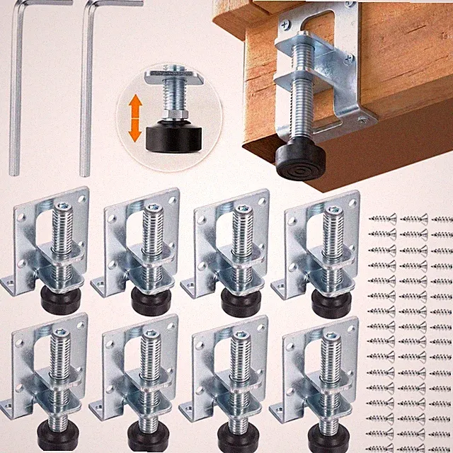8x Möbelfüße höhenverstellbar 150kg Metall Sockelfüße Sofafuß Bettfüße Küchenfuß