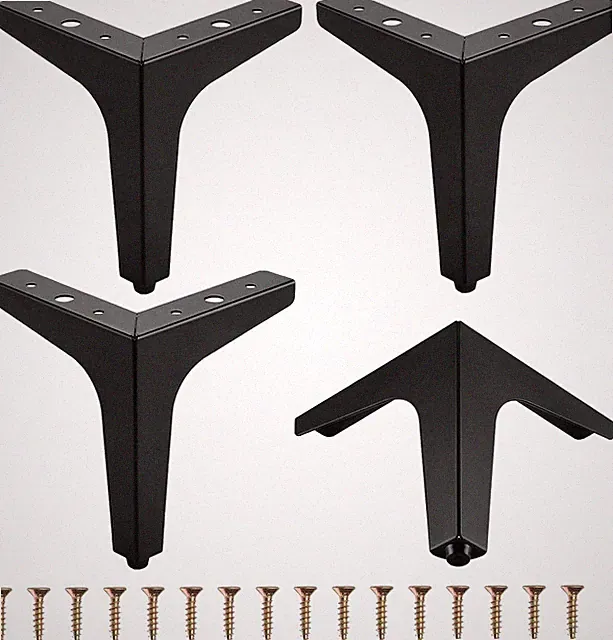 8x Möbelfüße Metall möbelbeine geeignet Sofa Füße Bettfüße couchtisch Dreizackig