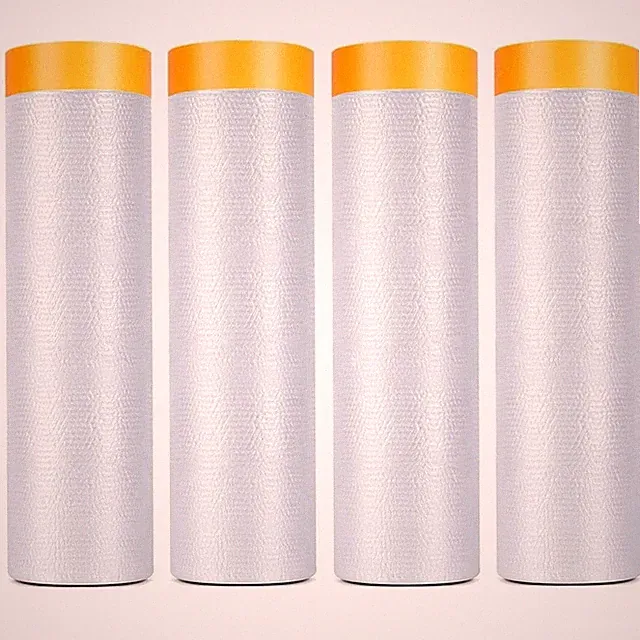 Abdeckfolie Rollen, Selbstklebend, 2.4m x 20m, Transparent, PE, Staubschutz