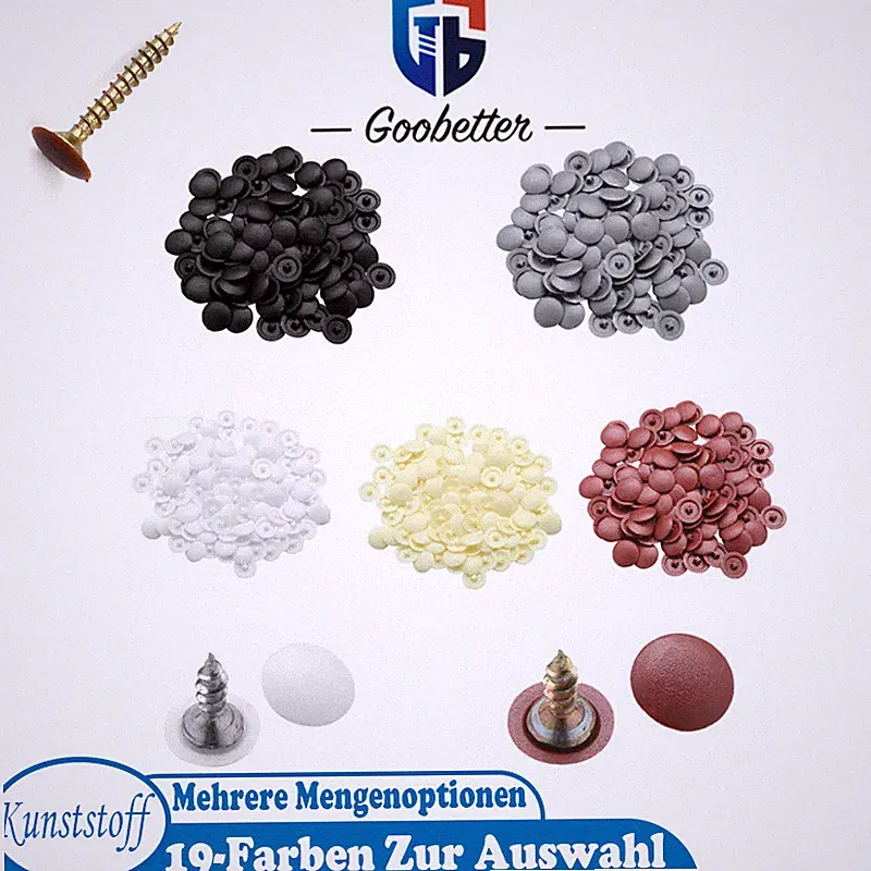 Abdeckkappen Kunststoff 4mm Möbel Schrauben Abdeckungen 19-Farben Zur Auswahl