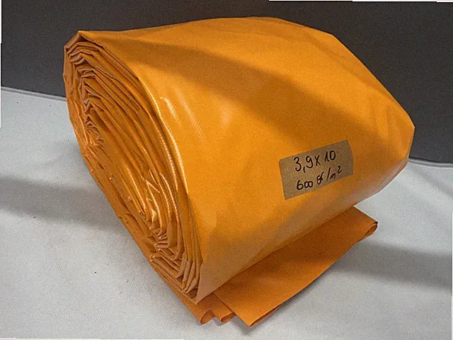 Abdeckplane Gewebeplane PVC-LKW Plane Orange 3,9 x 10 m -ca.600g/m² - B-Ware