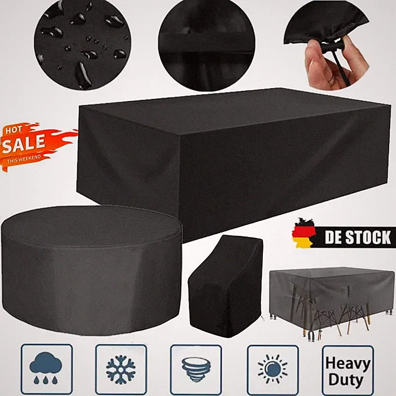 Abdeckung Schutzhülle Schutzplane Abdeckhaube für Gartenmöbel Rattanmöbel Plane