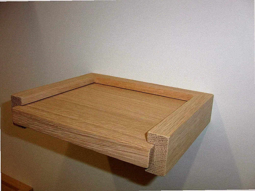 Ablage EICHE massiv, Mini Wandregal, Handyablage, Regalboden, Schweberegal, Holz