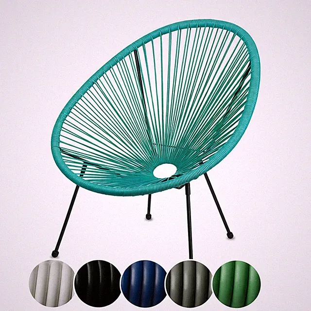 Acapulco Gartenstuhl Gartensessel im Retro Design Loungesessel Balkon Korbsessel