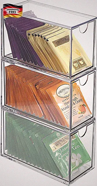 Acryl Aufbewahrungsbox für Schmuck Kosmetik Kaffeekapseln Organizer stapelbar