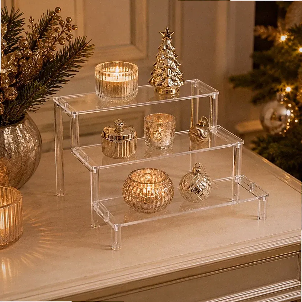 Acryl Stufen Display Regal für Süßigkeiten, Schmuck, Figuren und Dekoration