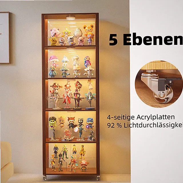 Acryl Vitrine Einzelvitrine Große Standvitrine Figure Sammelvitrine Plexiglas DE