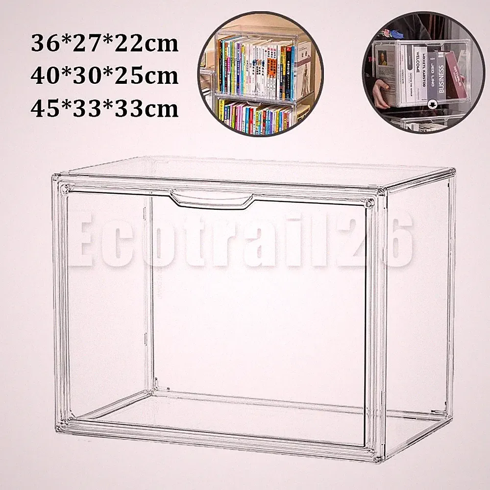 Acryl Vitrine Schaukasten mit Magnetverschluss 36x27x22 / 40x30x25 / 45x33x33 Cm
