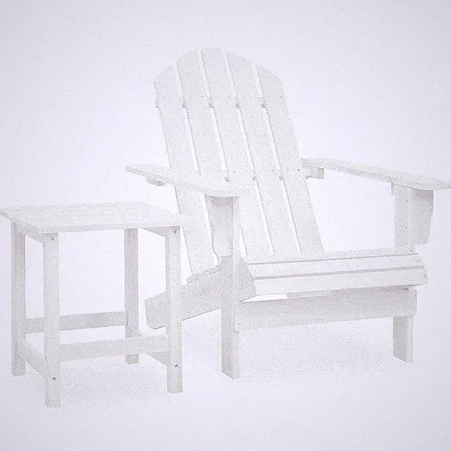 Adirondack Stuhl Gartenstuhl mit Tisch Sessel Deckchair Gartensessel Sonnenstuhl