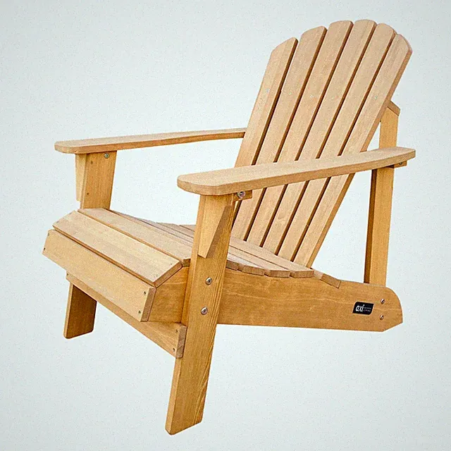 Adirondackstuhl, Gartenstuhl, Holz, Goldgelb, Adirondack Stuhl, Carmen AXI