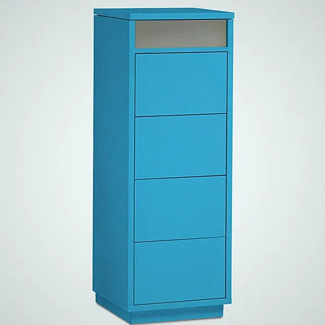 AILEENSTORE Kommode mit 4 Schubkästen, Dokumenten-Ablage - Schubladen-Turm
