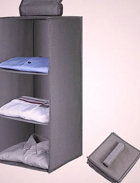 AiQInu Hängeregal Kleiderschrank,Hängeaufbewahrung Schrank Organizer mit 3 F