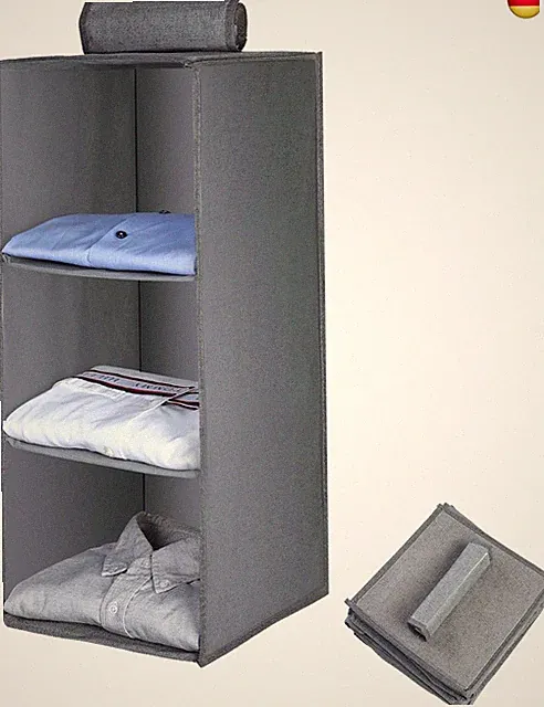 AiQInu Hängeregal Kleiderschrank,Hängeaufbewahrung Schrank Organizer mit 3 F