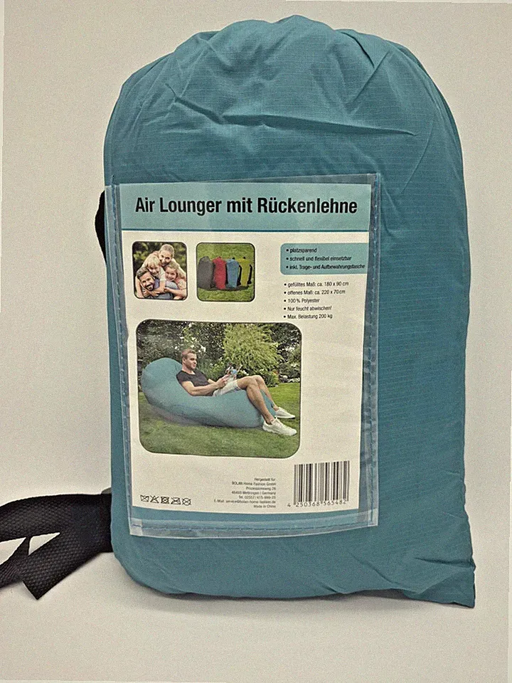 Air Launcher Sitzsack Rückenlehne 200 kg Outdoor Camping Garten Relaxsack