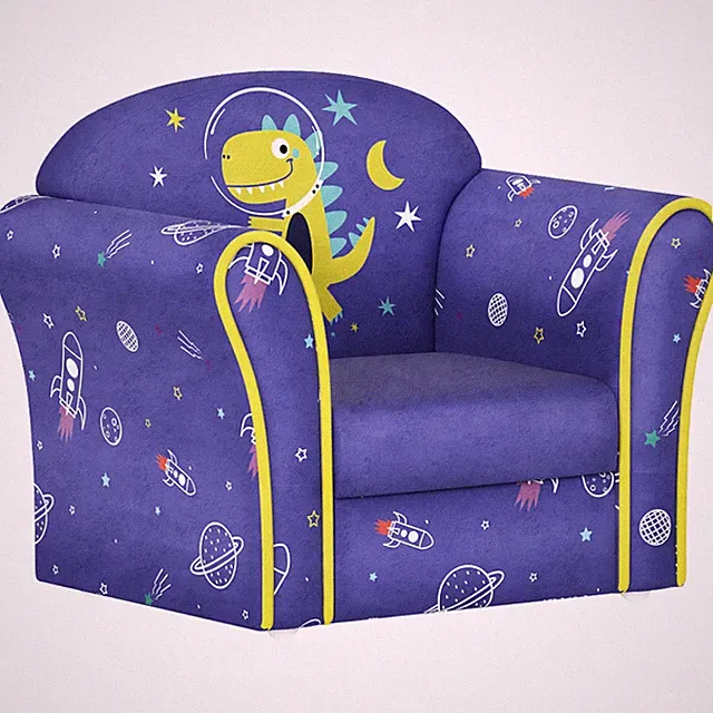 AIYAPLAY Kinder Sessel Kleinkind Sofa Stuhl Schlafzimmer Spielzimmer, Planet Dinosaurier