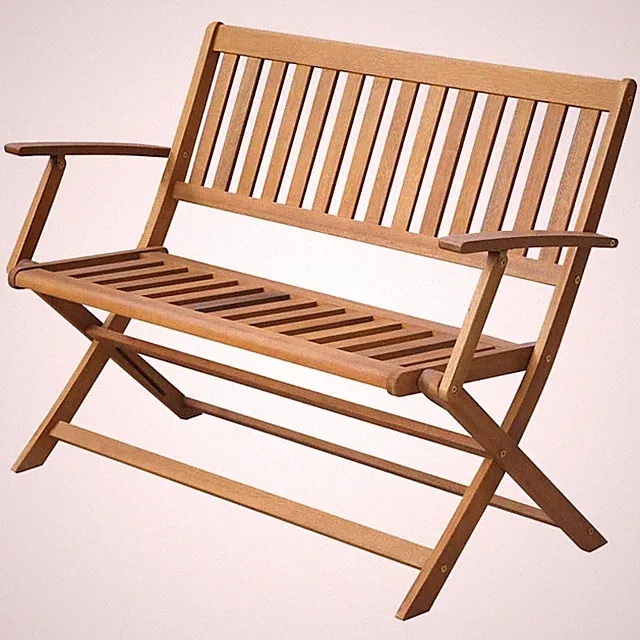 Akazienholz Massiv Gartenbank 120cm Bank Holzbank Parkbank Klappbank vidaXL