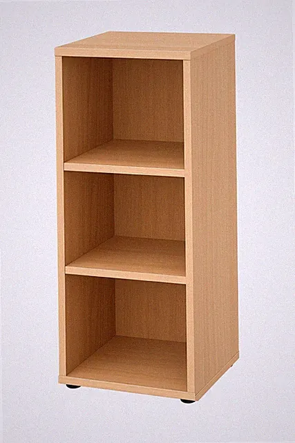 Aktenregal Bücherregal Holzregal Standregal Buche 3 Fächer schmal, 114x42x40cm