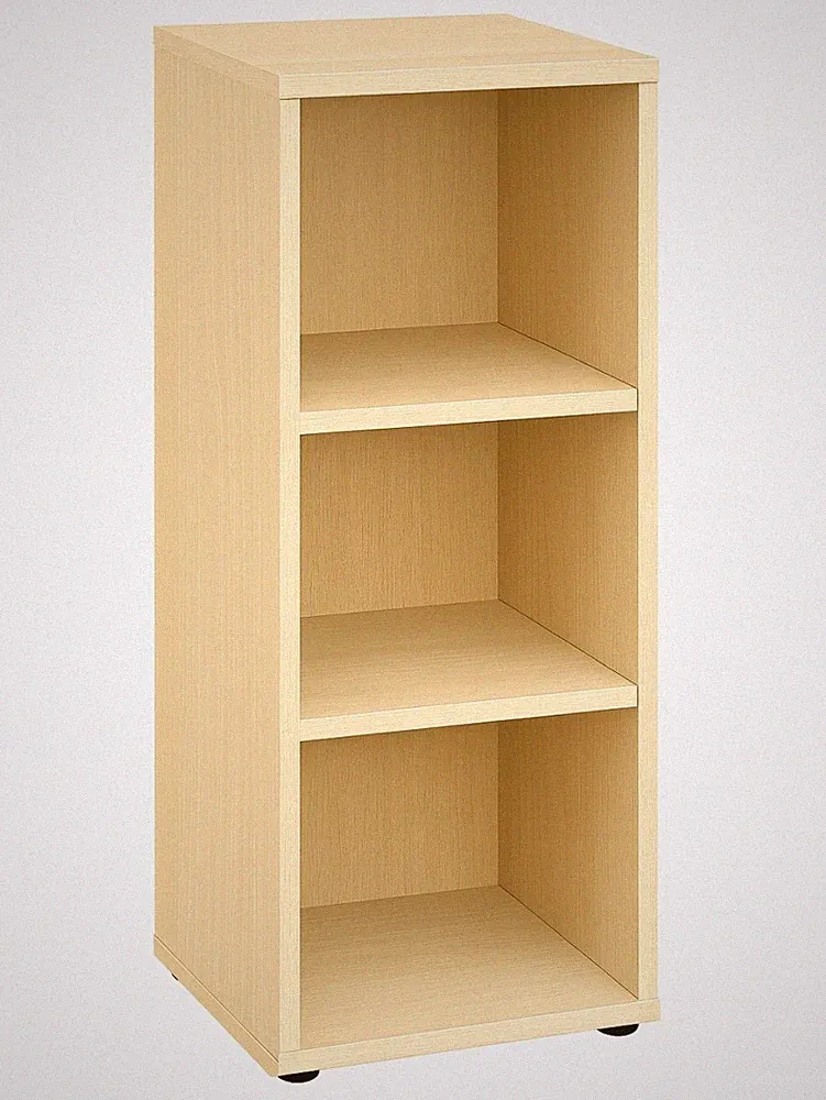 Aktenregal Holzregal Büroregal Regal Holz Ahorn 3 Fächer schmal, 114x42x40cm