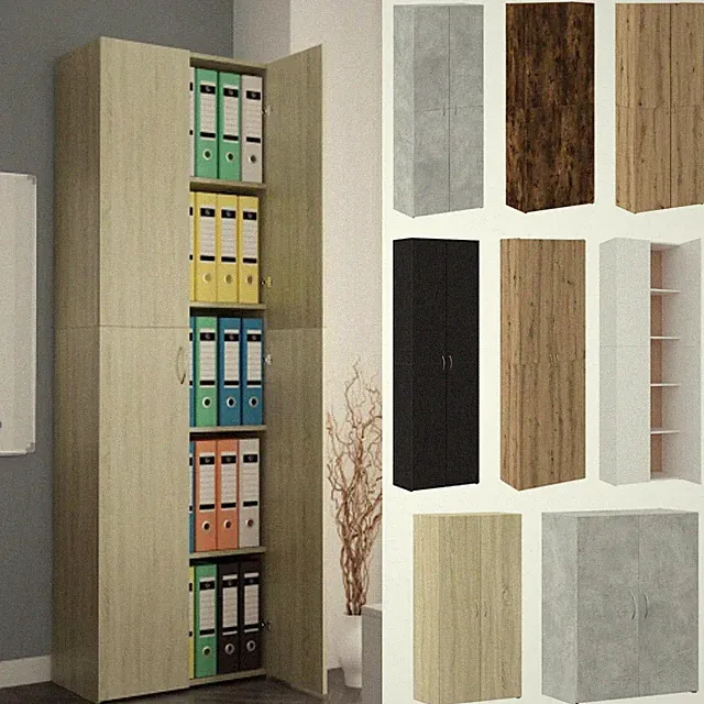 Aktenschrank Mehrzweckschrank Büroschrank Lagerschrank Holzwerkstoff Hochschrank