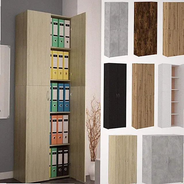 Aktenschrank Mehrzweckschrank Büroschrank Lagerschrank Holzwerkstoff Hochschrank