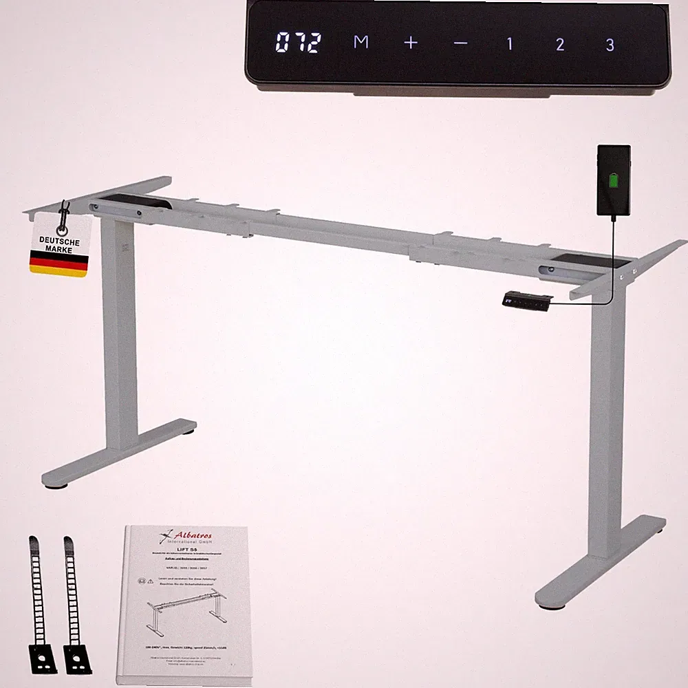 Albatros Schreibtisch-Gestell LIFT S5 Farbe wählbar, elektrisch höhenverstellbar