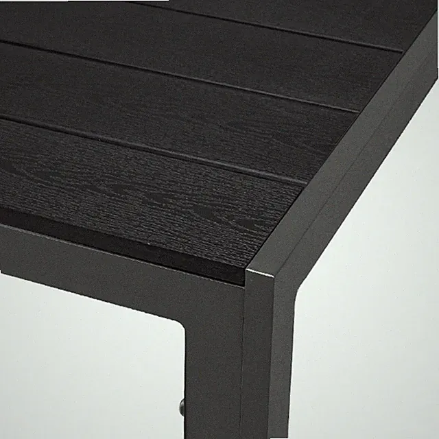 Aluminium Gartentisch anthrazit Kunststoffholz Gartenmöbel Esstisch 160x90cm