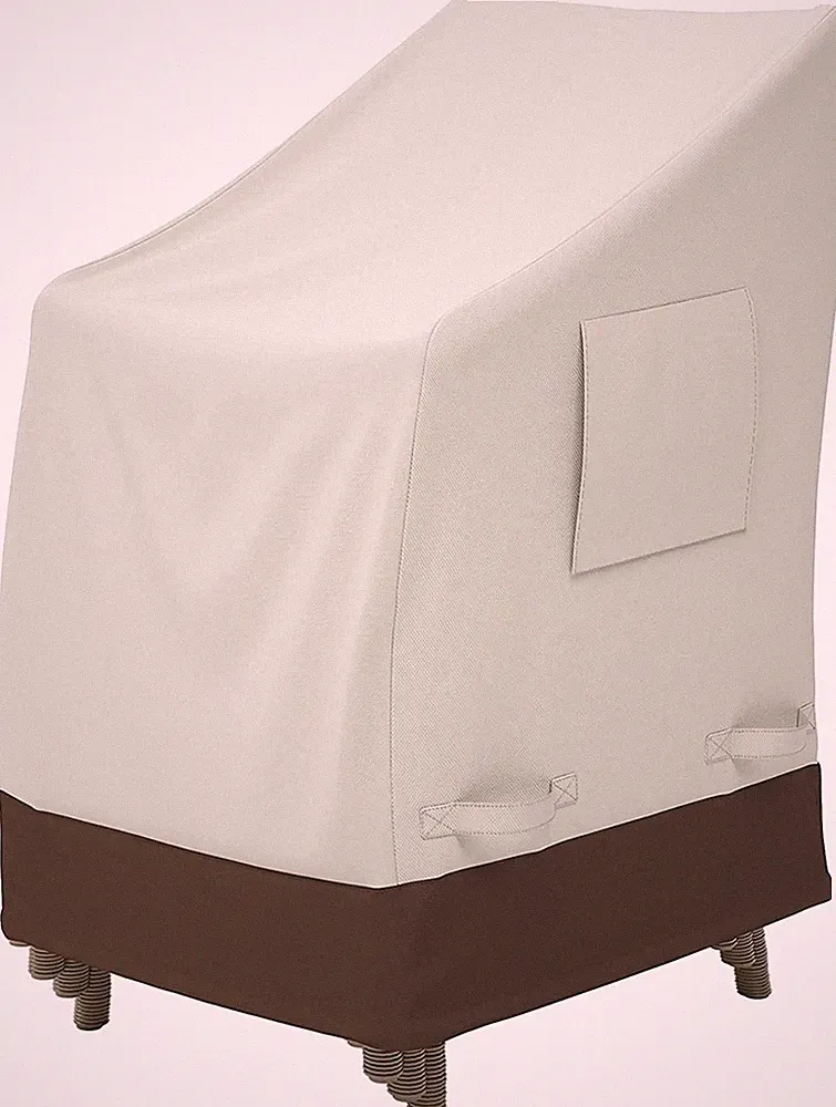 Amazon Basics Abdeckung Für Aufeinandergestapelte Gartenstühle, Beige, Hellbraun