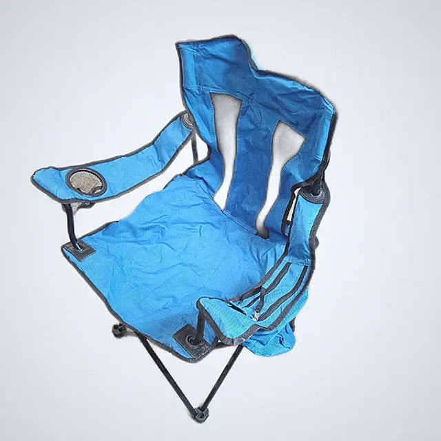 Amazon Basics Campingstuhl Outdoor Ausruestung Mesh Blau Leicht und Bequem