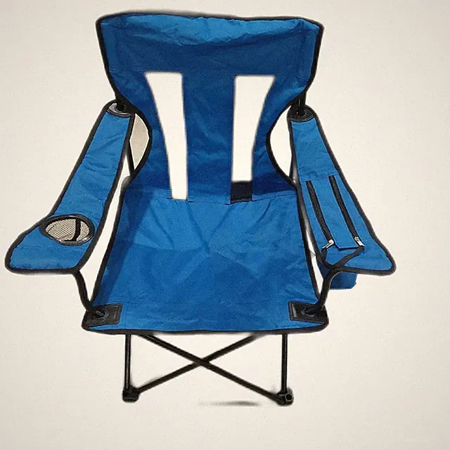 Amazon Basics Campingstuhl Outdoor Freizeit XL schwarz gepolstert mit Kühlfach