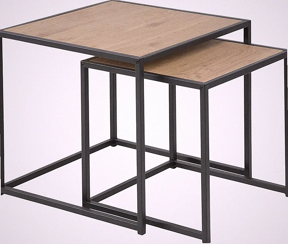 Amazon Basics Jörn Quadratischer Couchtisch Set Mit Tischplatte in Wildeiche Opt