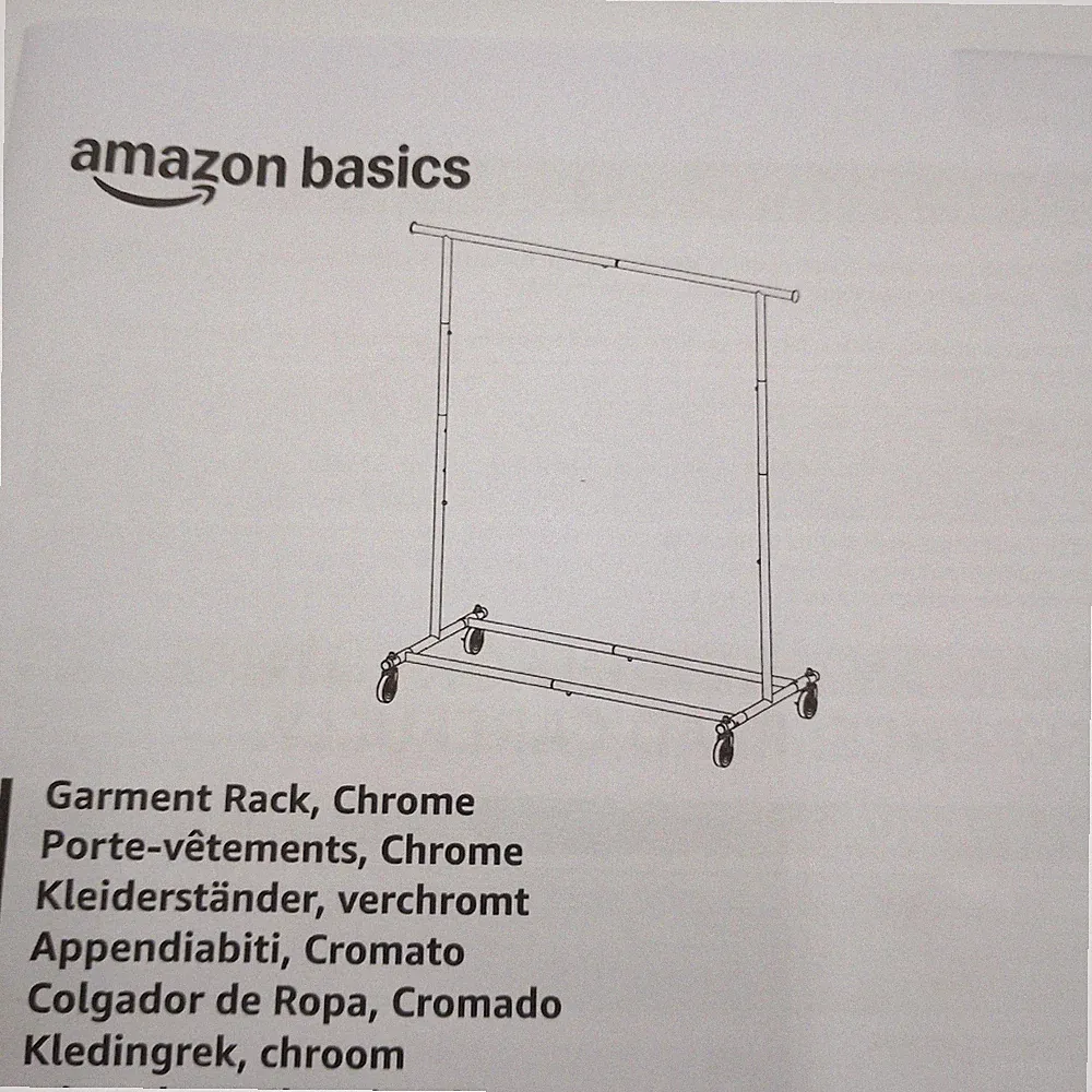 Amazon Basics Kleiderständer Garderobe Hausrat Chrom stabil modern platzsparend